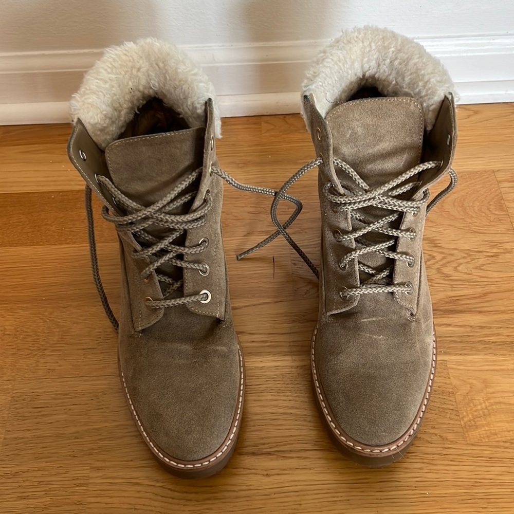 Zara Suede Booties Size 39